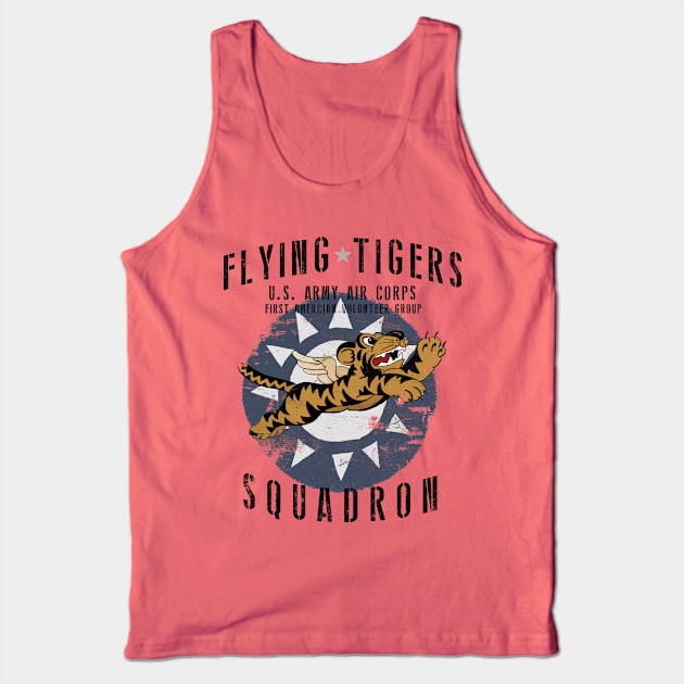 Flying Tigers Squadron Vintage WWII Design Tank Top by DesignedForFlight